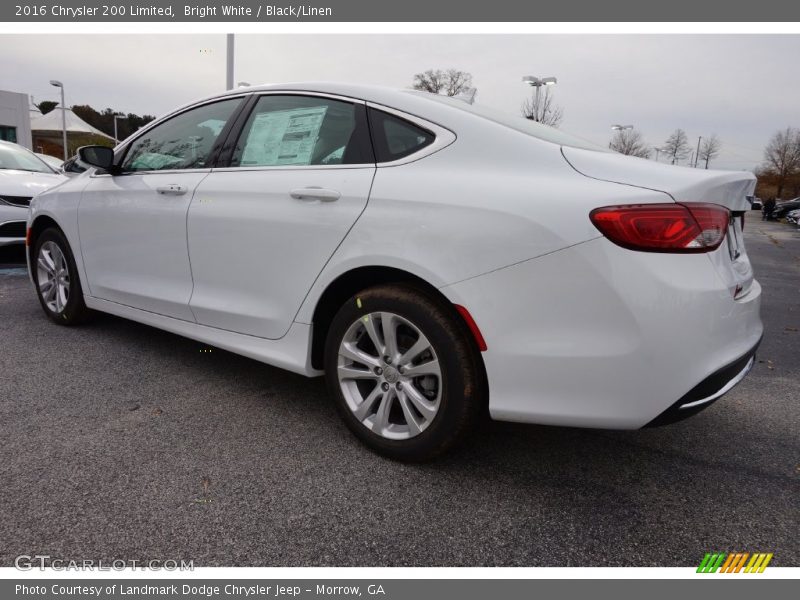 Bright White / Black/Linen 2016 Chrysler 200 Limited