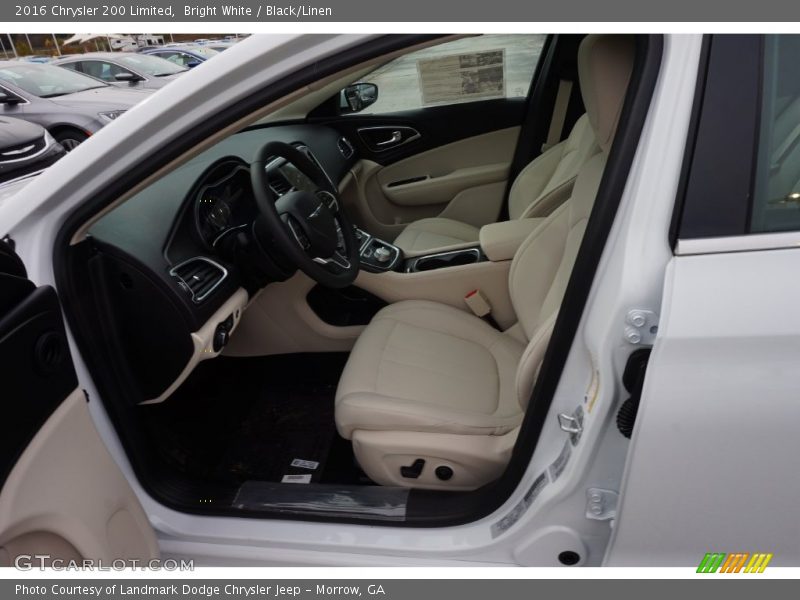 Bright White / Black/Linen 2016 Chrysler 200 Limited
