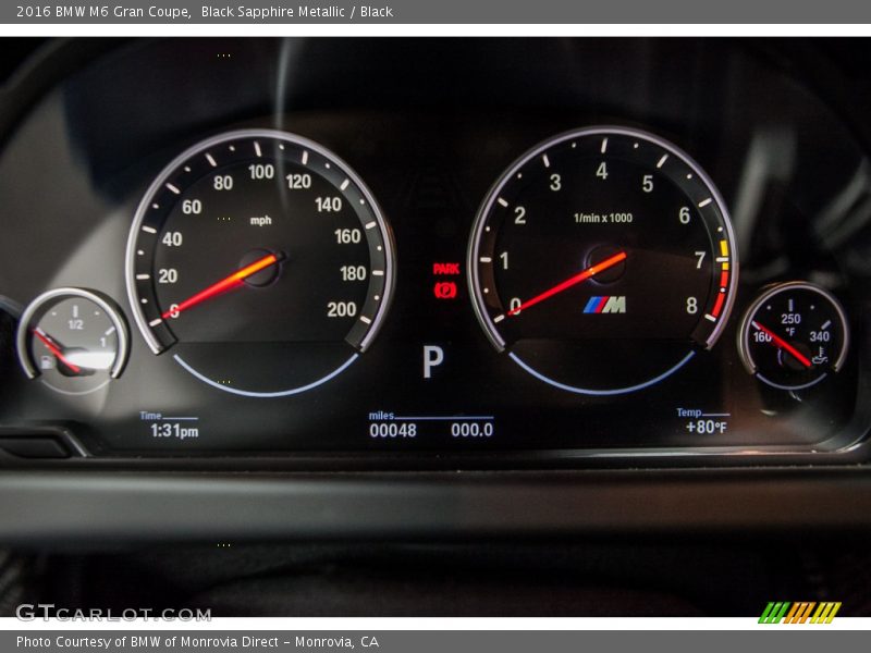  2016 M6 Gran Coupe Gran Coupe Gauges