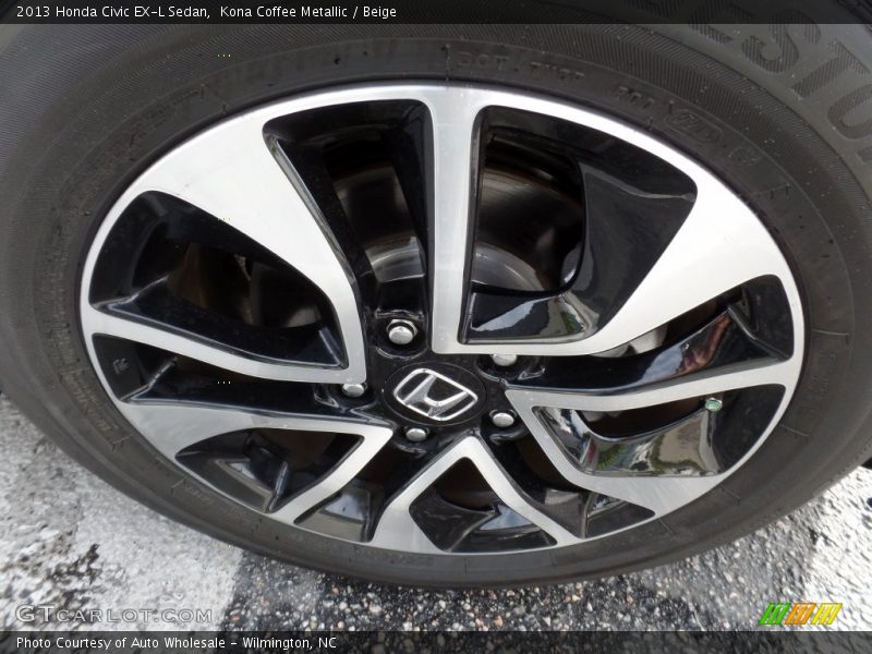 Kona Coffee Metallic / Beige 2013 Honda Civic EX-L Sedan