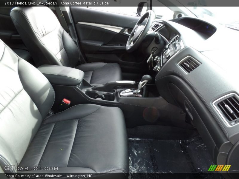 Kona Coffee Metallic / Beige 2013 Honda Civic EX-L Sedan
