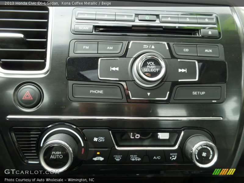 Kona Coffee Metallic / Beige 2013 Honda Civic EX-L Sedan