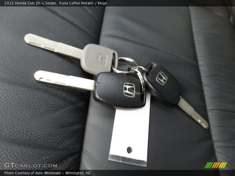 Kona Coffee Metallic / Beige 2013 Honda Civic EX-L Sedan