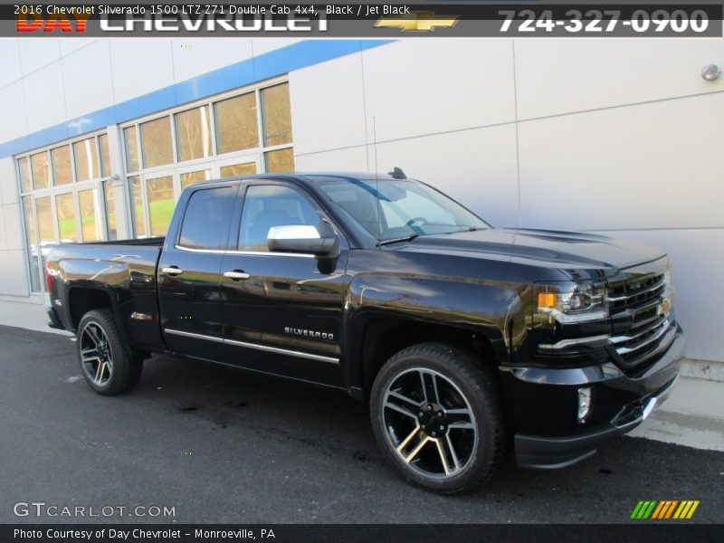 Black / Jet Black 2016 Chevrolet Silverado 1500 LTZ Z71 Double Cab 4x4