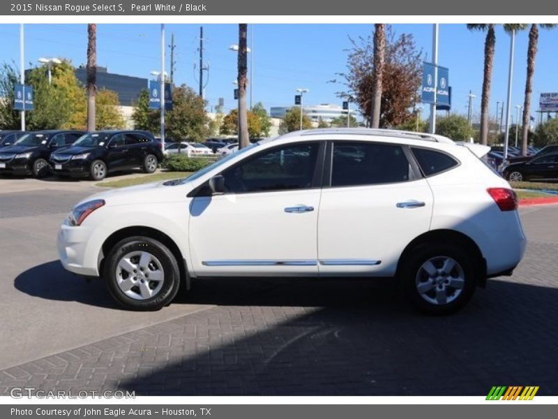 Pearl White / Black 2015 Nissan Rogue Select S