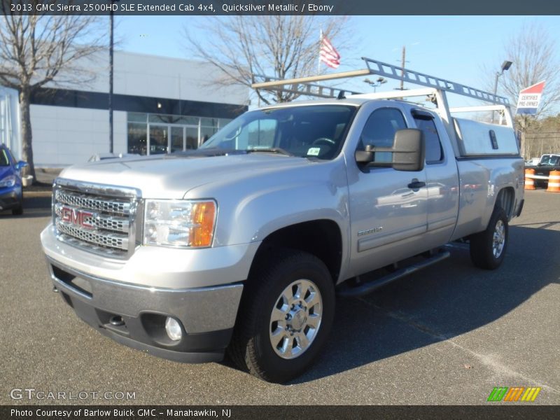 Quicksilver Metallic / Ebony 2013 GMC Sierra 2500HD SLE Extended Cab 4x4