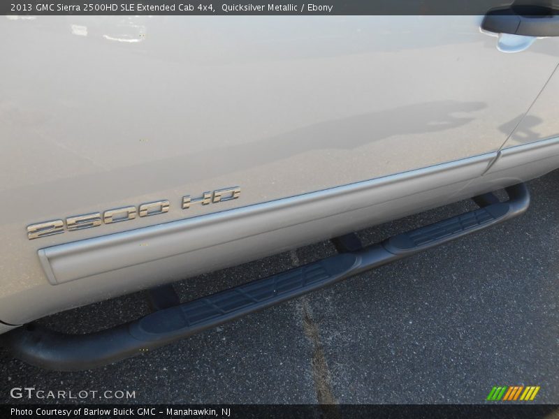 Quicksilver Metallic / Ebony 2013 GMC Sierra 2500HD SLE Extended Cab 4x4