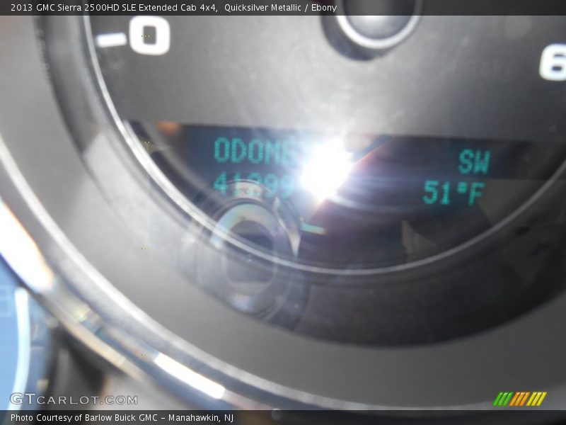Quicksilver Metallic / Ebony 2013 GMC Sierra 2500HD SLE Extended Cab 4x4