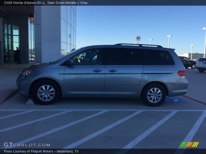 Slate Green Metallic / Gray 2008 Honda Odyssey EX-L