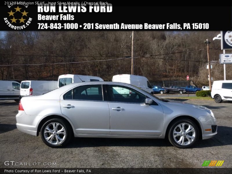 Ingot Silver Metallic / Charcoal Black 2012 Ford Fusion SE V6