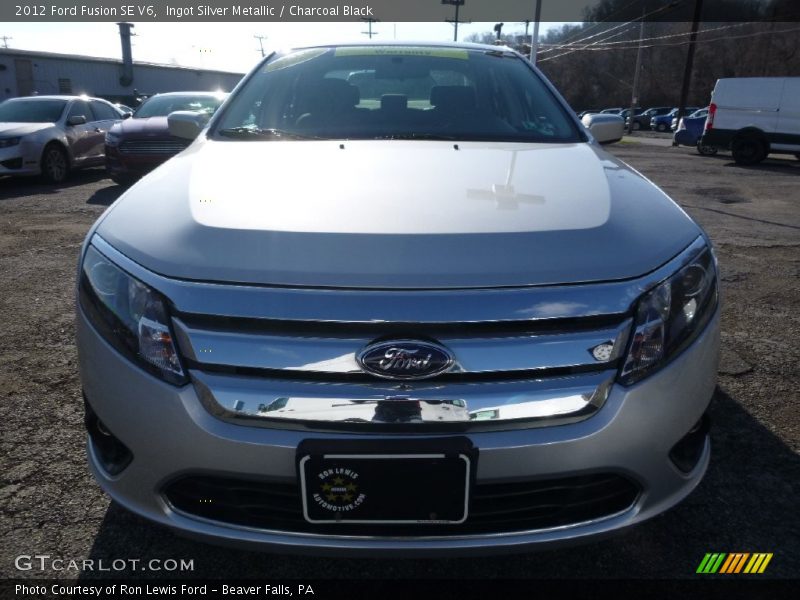 Ingot Silver Metallic / Charcoal Black 2012 Ford Fusion SE V6
