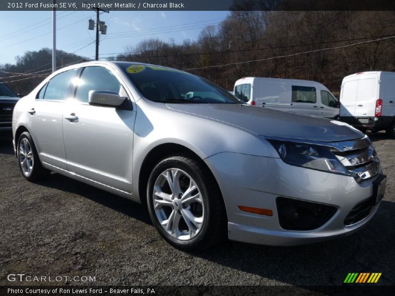 Ingot Silver Metallic / Charcoal Black 2012 Ford Fusion SE V6