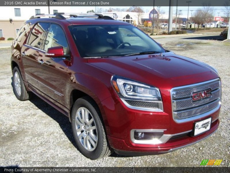 Crimson Red Tintcoat / Cocoa Dune 2016 GMC Acadia Denali