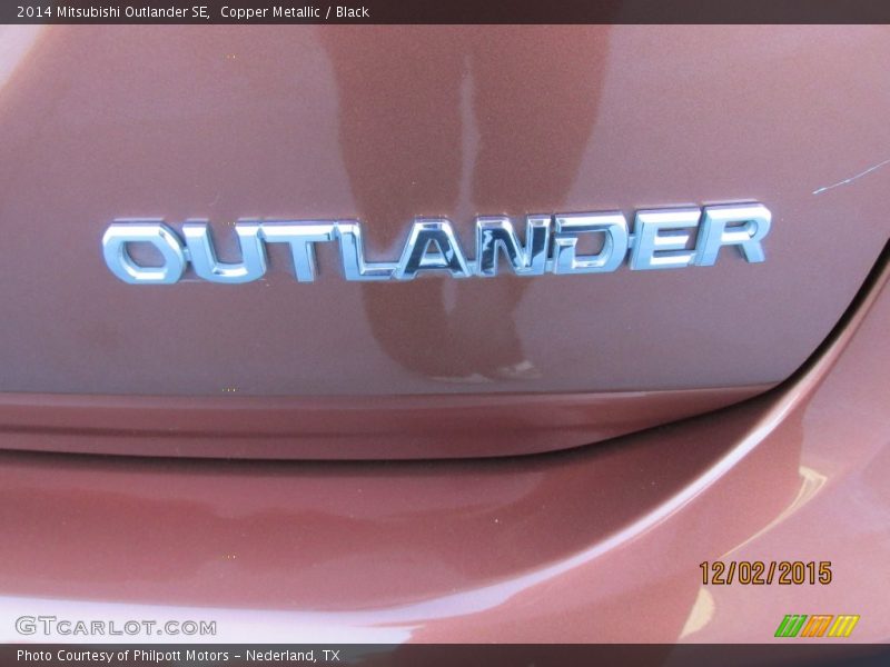 Copper Metallic / Black 2014 Mitsubishi Outlander SE