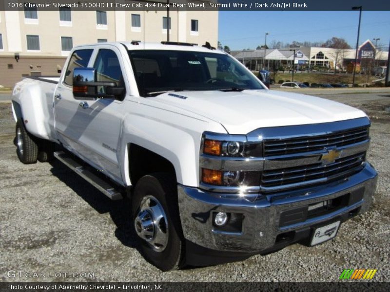 Summit White / Dark Ash/Jet Black 2016 Chevrolet Silverado 3500HD LT Crew Cab 4x4 Dual Rear Wheel