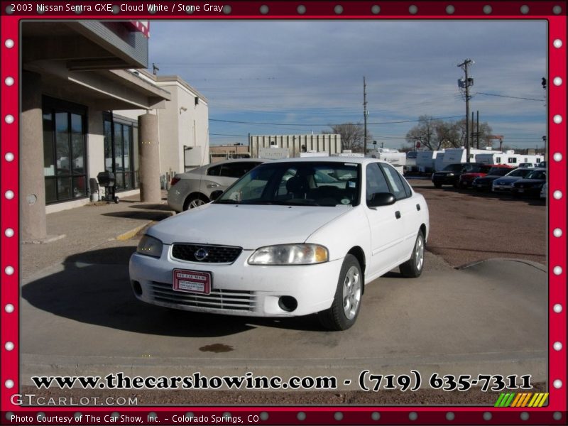 Cloud White / Stone Gray 2003 Nissan Sentra GXE