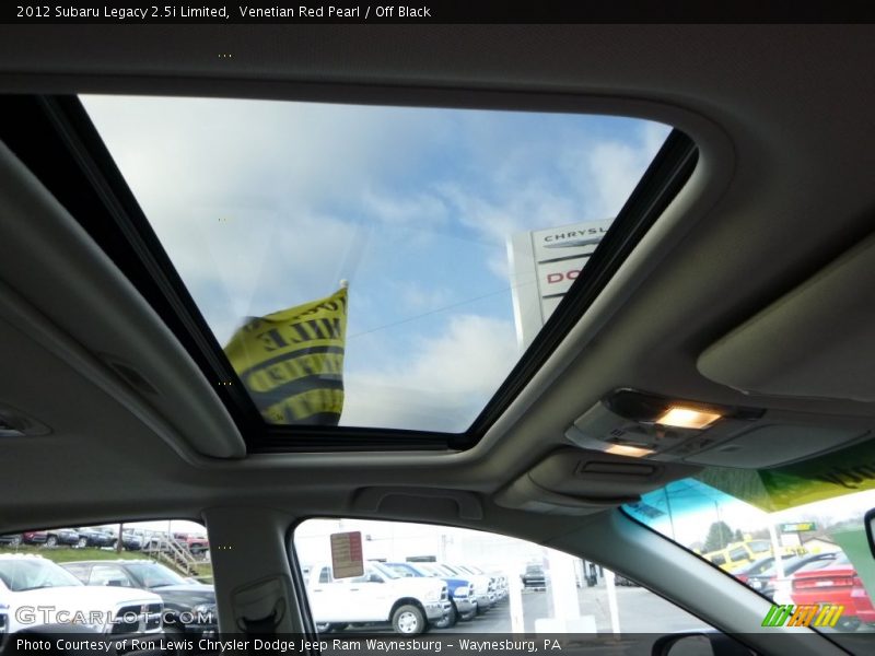 Venetian Red Pearl / Off Black 2012 Subaru Legacy 2.5i Limited