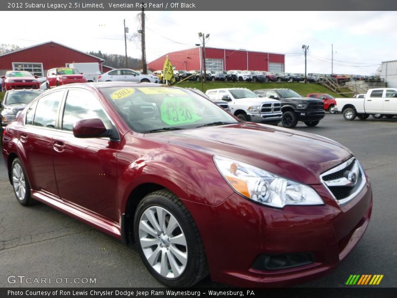Venetian Red Pearl / Off Black 2012 Subaru Legacy 2.5i Limited