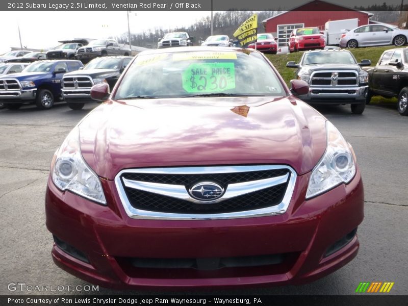 Venetian Red Pearl / Off Black 2012 Subaru Legacy 2.5i Limited