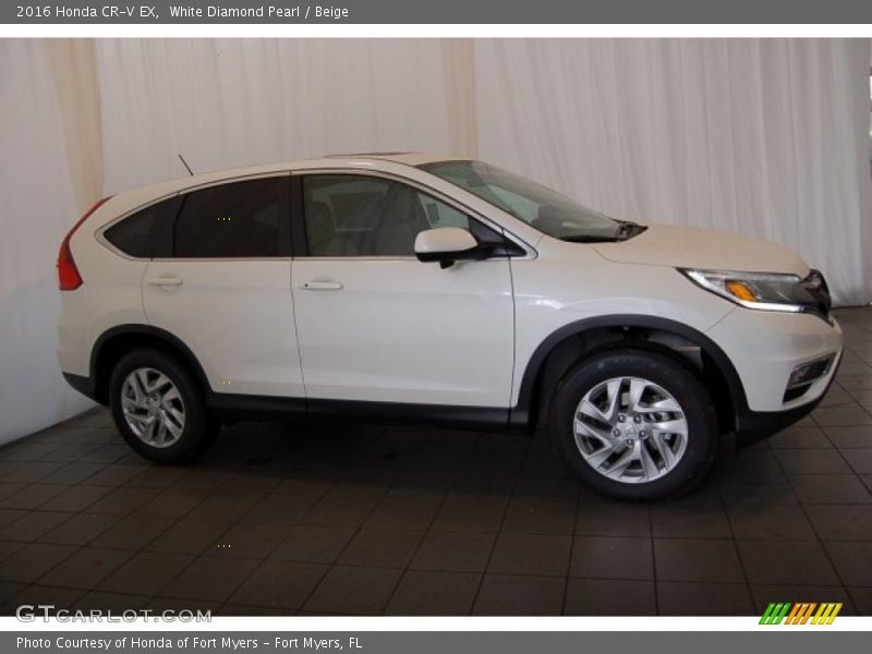 White Diamond Pearl / Beige 2016 Honda CR-V EX