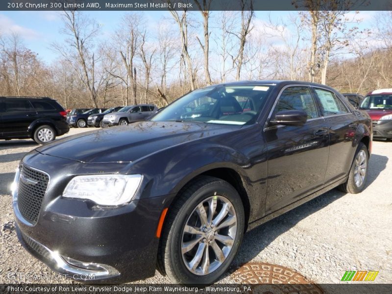 Maximum Steel Metallic / Black 2016 Chrysler 300 Limited AWD