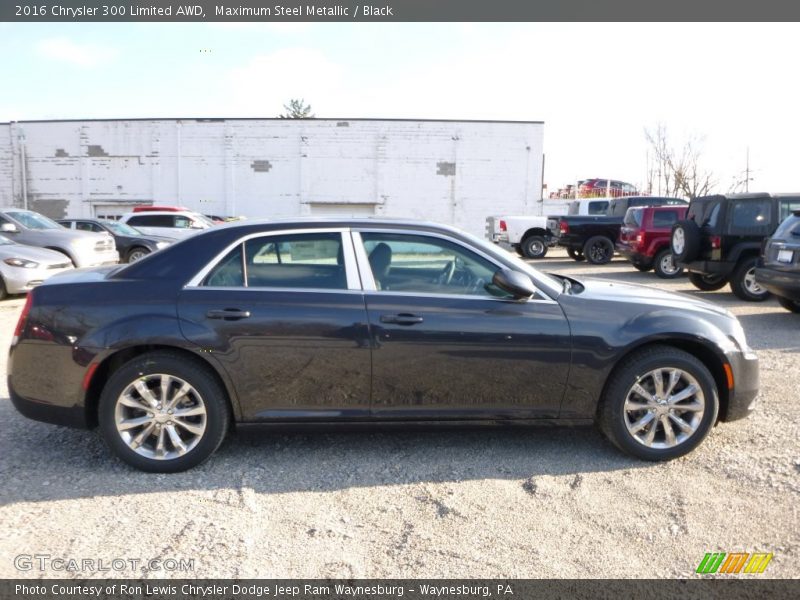 Maximum Steel Metallic / Black 2016 Chrysler 300 Limited AWD