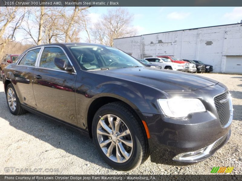 Maximum Steel Metallic / Black 2016 Chrysler 300 Limited AWD