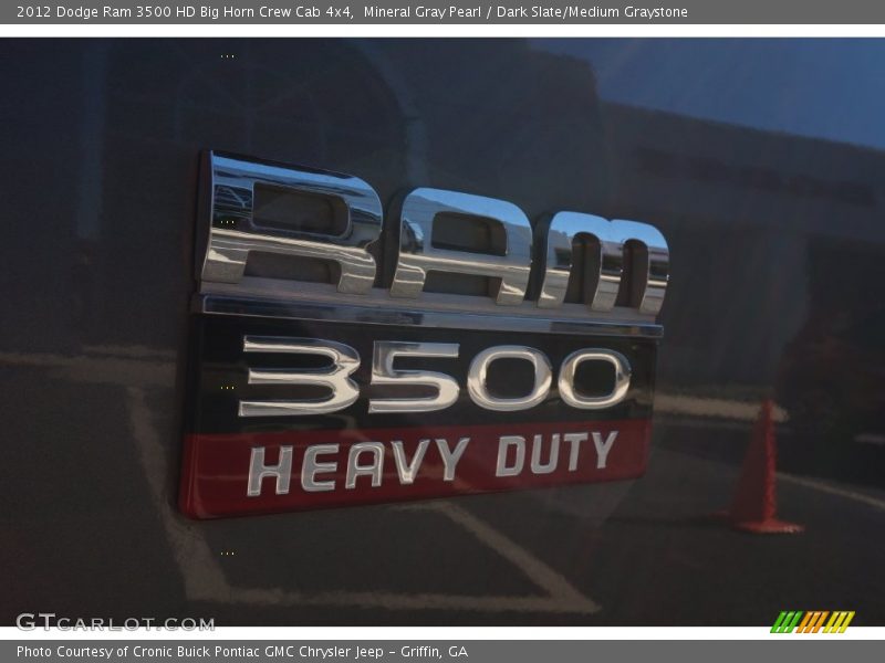 Mineral Gray Pearl / Dark Slate/Medium Graystone 2012 Dodge Ram 3500 HD Big Horn Crew Cab 4x4