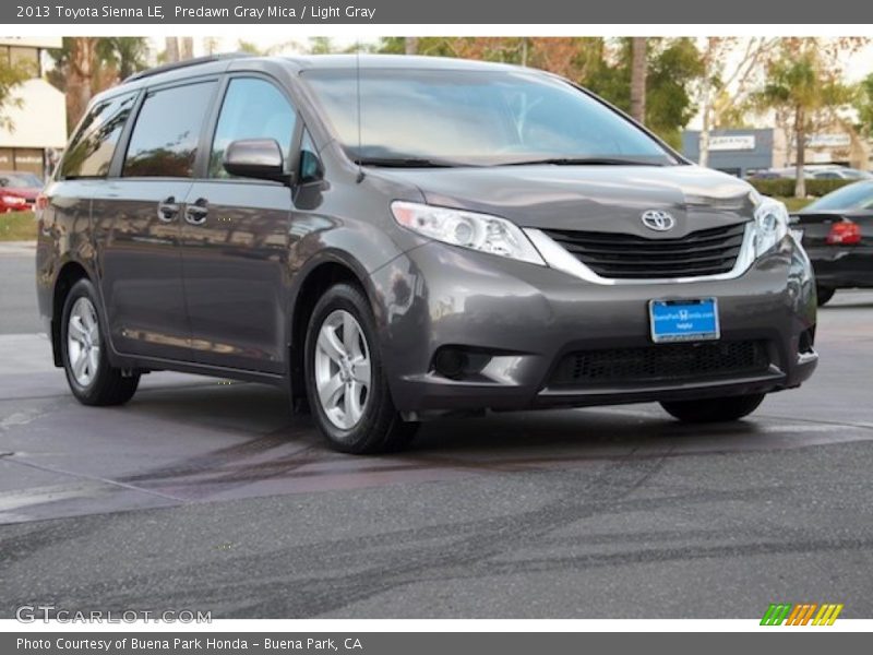 Predawn Gray Mica / Light Gray 2013 Toyota Sienna LE