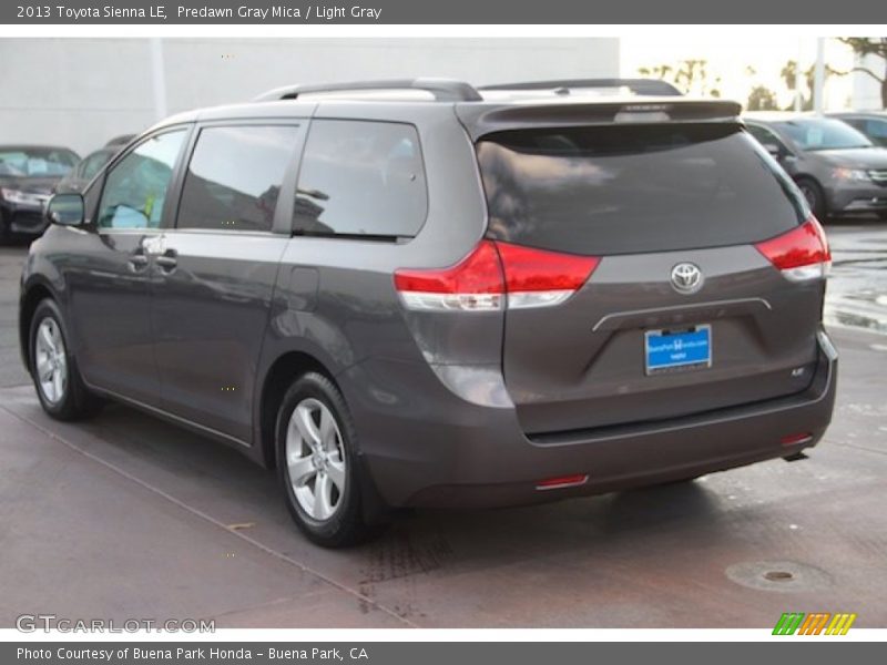 Predawn Gray Mica / Light Gray 2013 Toyota Sienna LE