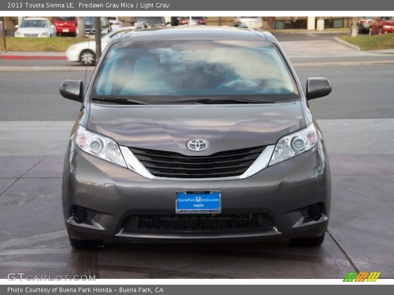 Predawn Gray Mica / Light Gray 2013 Toyota Sienna LE
