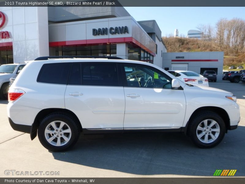 Blizzard White Pearl / Black 2013 Toyota Highlander SE 4WD