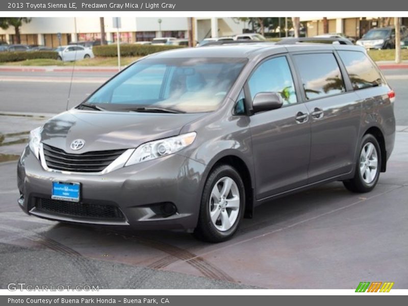 Predawn Gray Mica / Light Gray 2013 Toyota Sienna LE