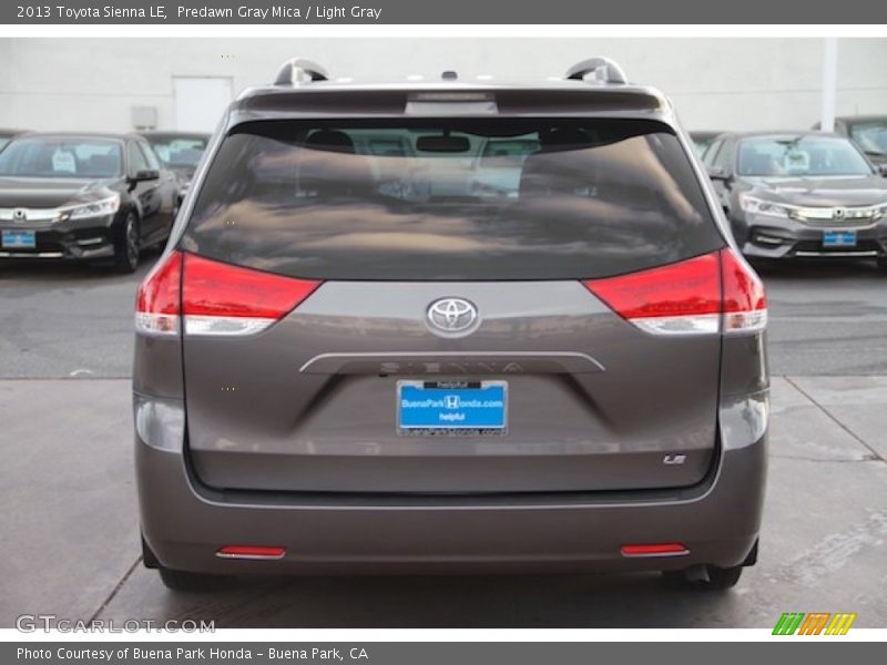 Predawn Gray Mica / Light Gray 2013 Toyota Sienna LE
