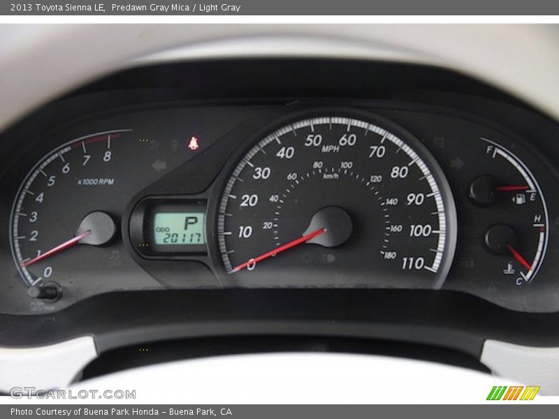 Predawn Gray Mica / Light Gray 2013 Toyota Sienna LE