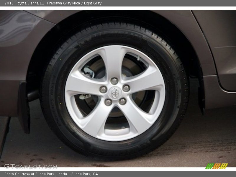 Predawn Gray Mica / Light Gray 2013 Toyota Sienna LE