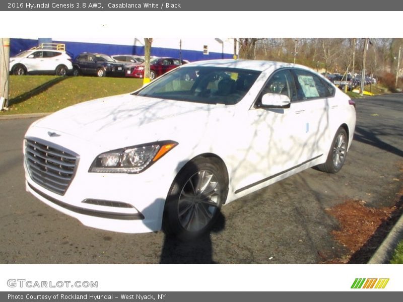 Casablanca White / Black 2016 Hyundai Genesis 3.8 AWD