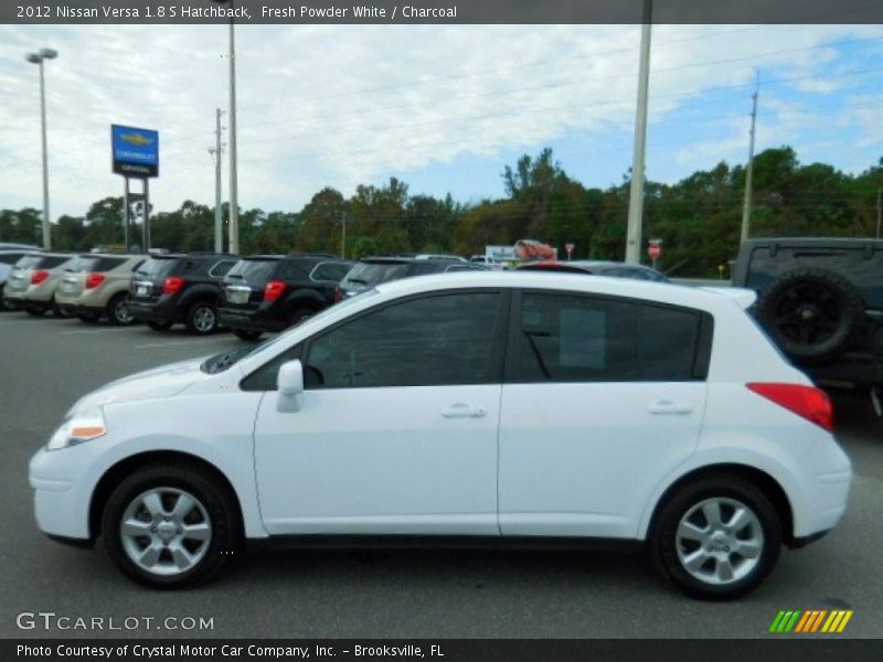 Fresh Powder White / Charcoal 2012 Nissan Versa 1.8 S Hatchback
