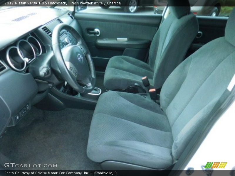 Fresh Powder White / Charcoal 2012 Nissan Versa 1.8 S Hatchback