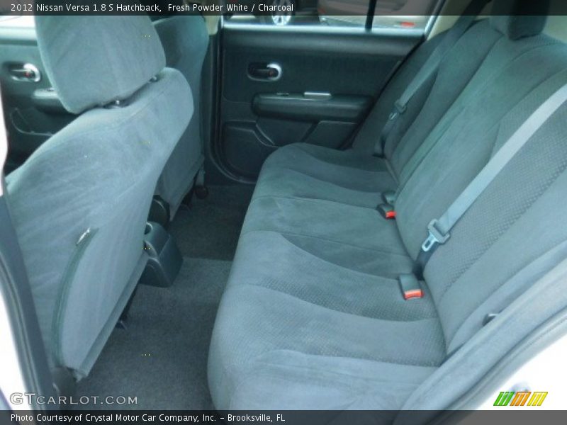 Fresh Powder White / Charcoal 2012 Nissan Versa 1.8 S Hatchback
