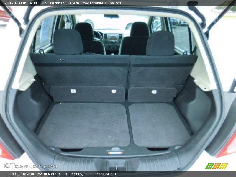 Fresh Powder White / Charcoal 2012 Nissan Versa 1.8 S Hatchback