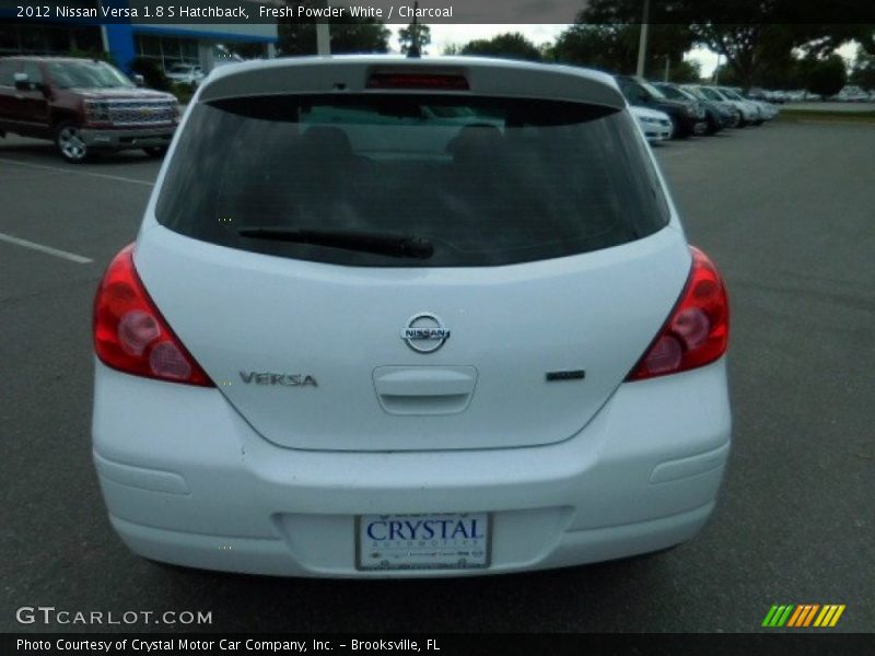 Fresh Powder White / Charcoal 2012 Nissan Versa 1.8 S Hatchback