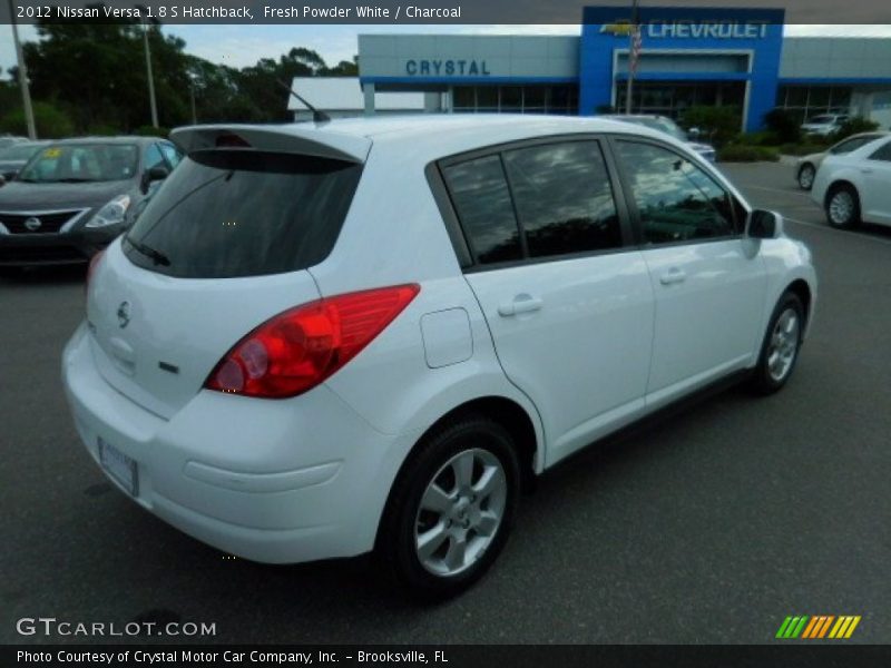 Fresh Powder White / Charcoal 2012 Nissan Versa 1.8 S Hatchback