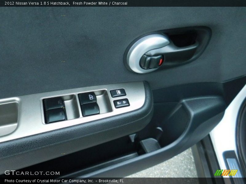 Fresh Powder White / Charcoal 2012 Nissan Versa 1.8 S Hatchback