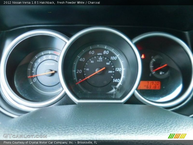 Fresh Powder White / Charcoal 2012 Nissan Versa 1.8 S Hatchback