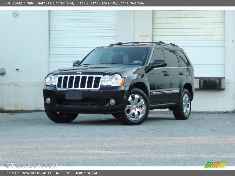 Black / Dark Slate Gray/Light Graystone 2008 Jeep Grand Cherokee Limited 4x4