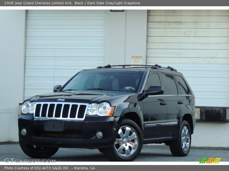 Black / Dark Slate Gray/Light Graystone 2008 Jeep Grand Cherokee Limited 4x4