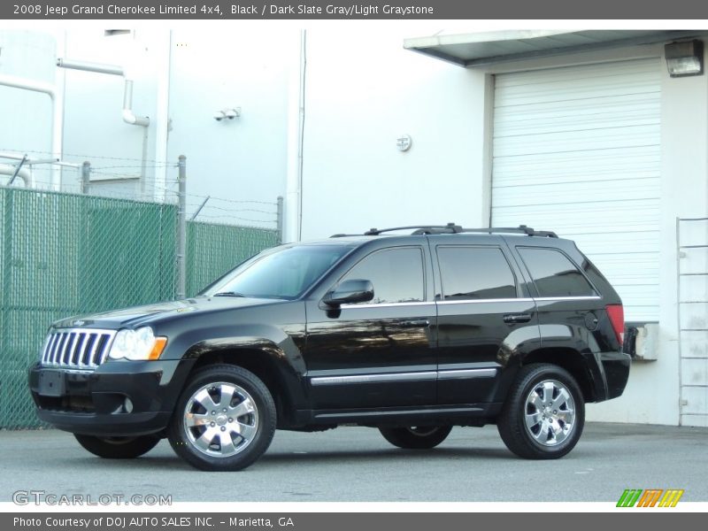 Black / Dark Slate Gray/Light Graystone 2008 Jeep Grand Cherokee Limited 4x4