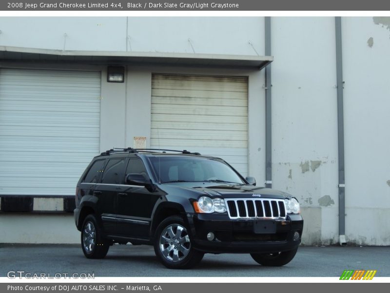 Black / Dark Slate Gray/Light Graystone 2008 Jeep Grand Cherokee Limited 4x4