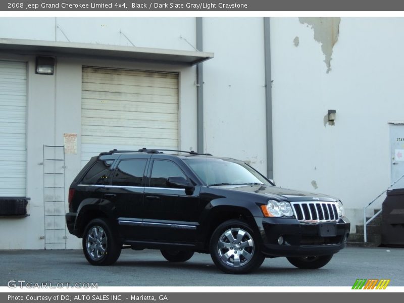 Black / Dark Slate Gray/Light Graystone 2008 Jeep Grand Cherokee Limited 4x4